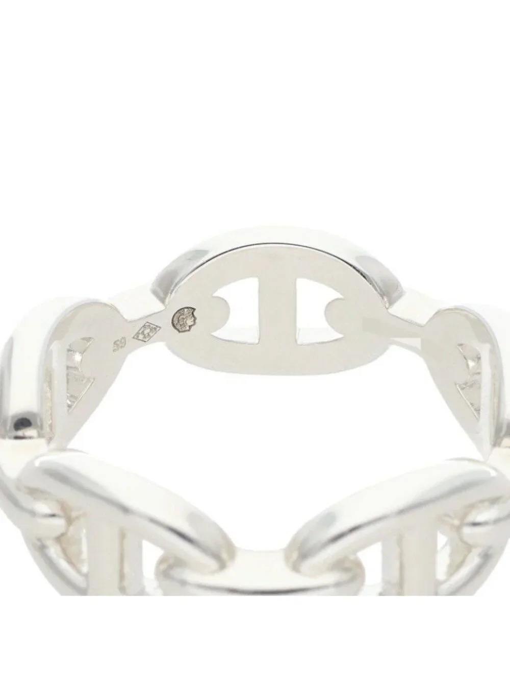 Hermes Chaine D'ancre Enchainee PM Silver Ring